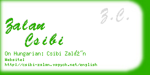 zalan csibi business card